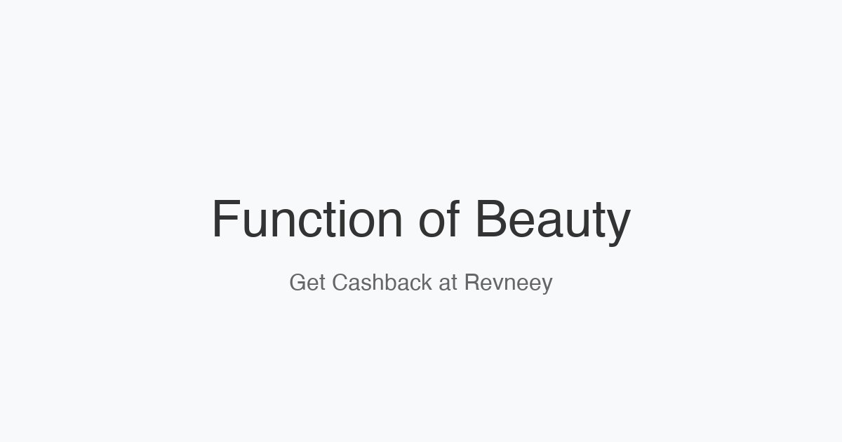 Function of Beauty homepage